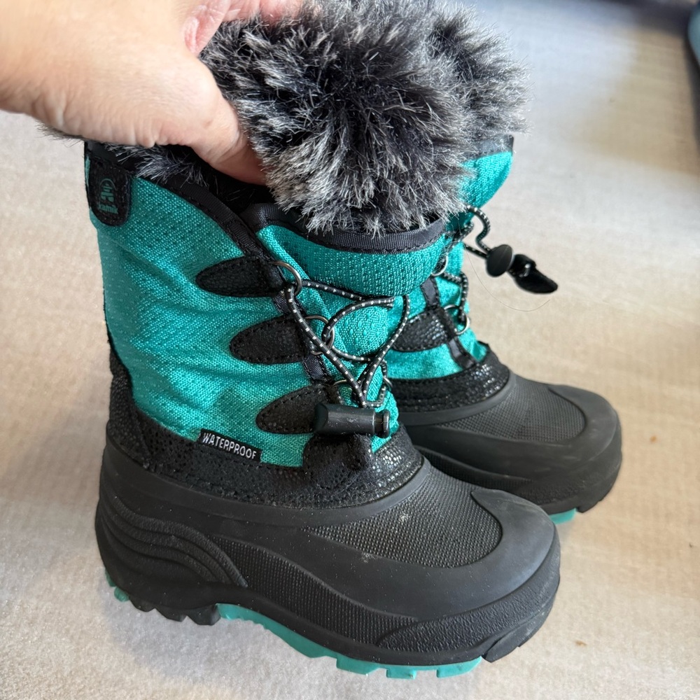 Kamik Kids' Teal and Black Snow Boots